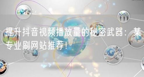 提升抖音视频播放量的秘密武器:某专业刷网站推荐!
