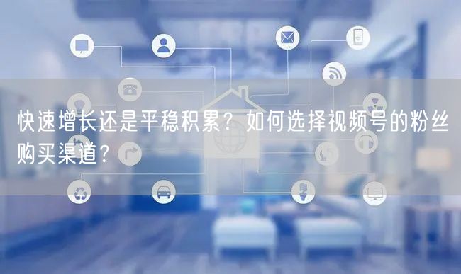 快速增长还是平稳积累?如何选择视频号的粉丝购买渠道?