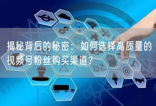揭秘背后的秘密：如何选择高质量的视频号粉丝购买渠道？