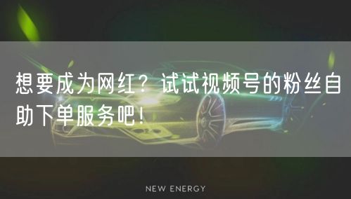 想要成为网红?试试视频号的粉丝自助下单服务吧!