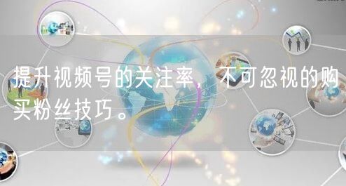 提升视频号的关注率,不可忽视的购买粉丝技巧。
